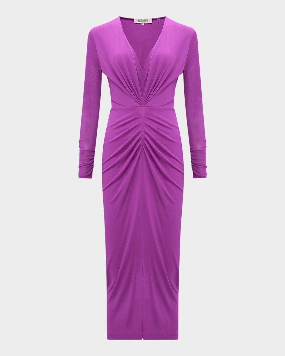 Hades Pleated Bodycon Midi Dress